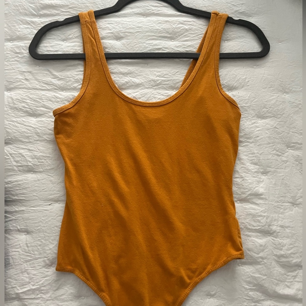Mikey &Joey mustard yellow bodysuit tank